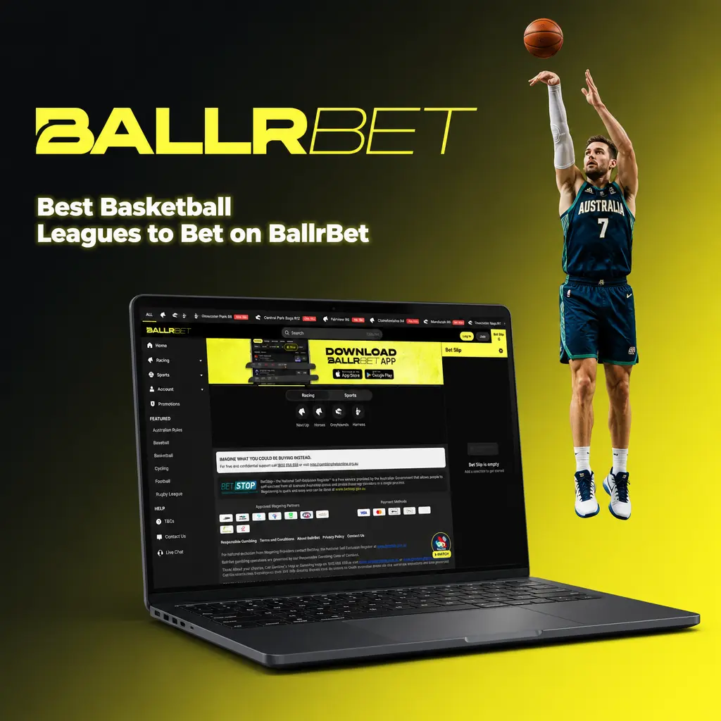 Basketball leagues available for betting on BallrBet, including NBA, NBL, WNBA, EuroLeague, NCAA, FIBA, and CBA for 2026.