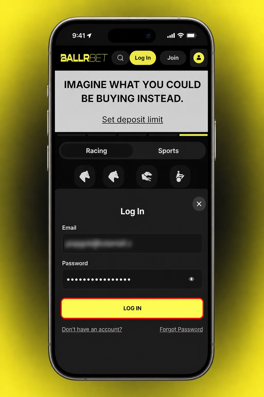 Step-by-step screenshot showing how to place a basketball bet on BallrBet, selecting NBA or NBL odds and entering a stake